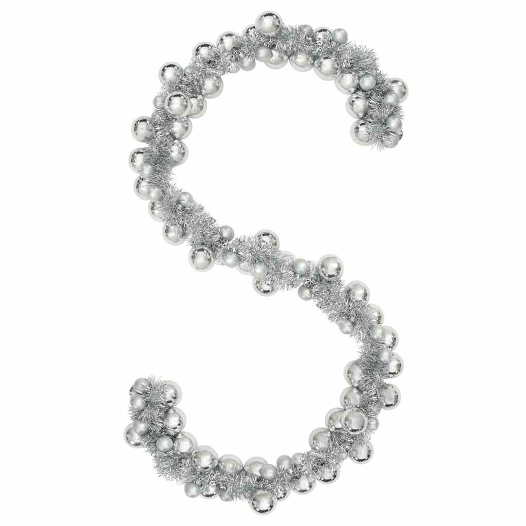 Julkulagirland LED-lampor Silver 186 cm Polystyren