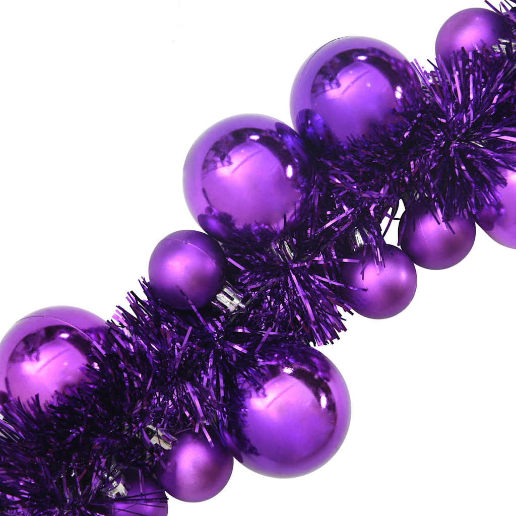Julkulagirland LED-lampor Lila 186 cm Polystyren