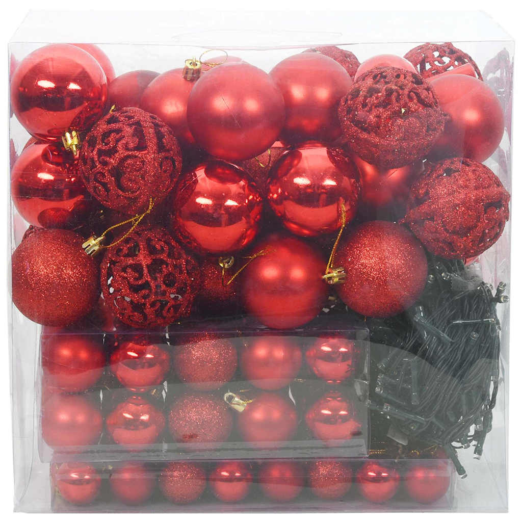 Julprydnad Set 120 st 300 LED-lampor Varmvit Ø 6 cm