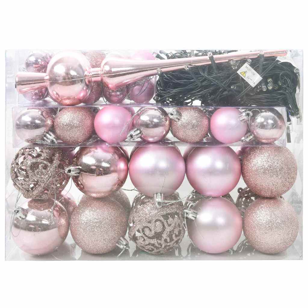 Julprydnad Set 61 st 150 LED-lampor Varmvit Ø 6 cm