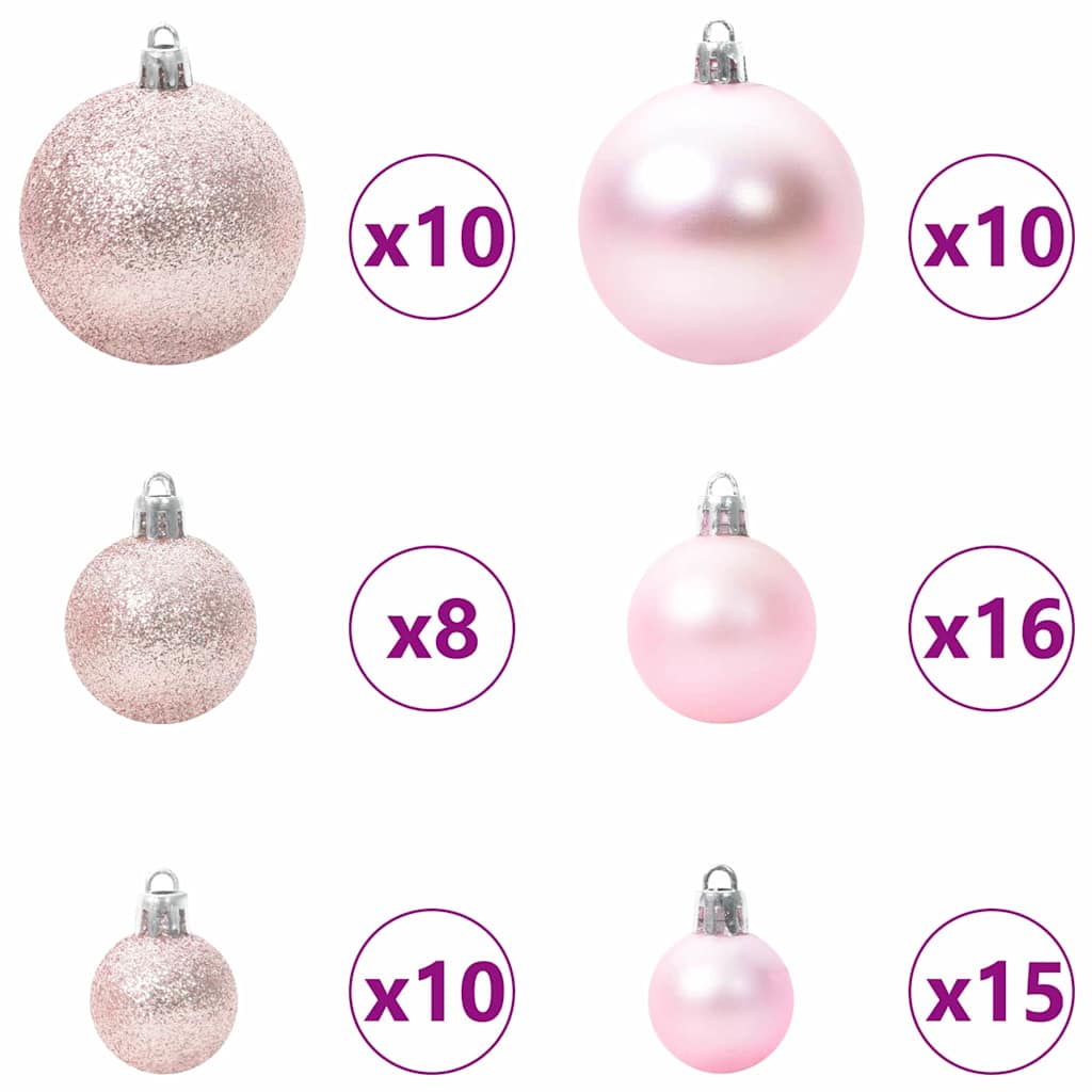Julprydnad Set 120 st 300 LED-lampor Varmvit Ø 6 cm