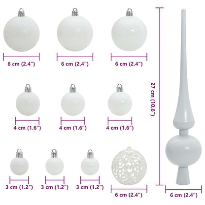 Julprydnad Set 61 st 150 LED-lampor Varmvit Ø 6 cm
