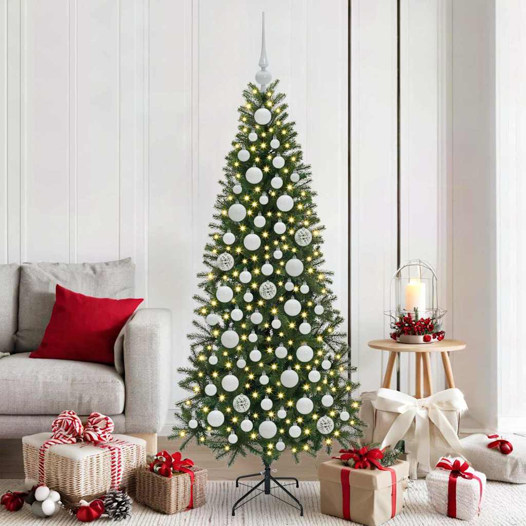 Julprydnad Set 120 st 300 LED-lampor Varmvit Ø 6 cm