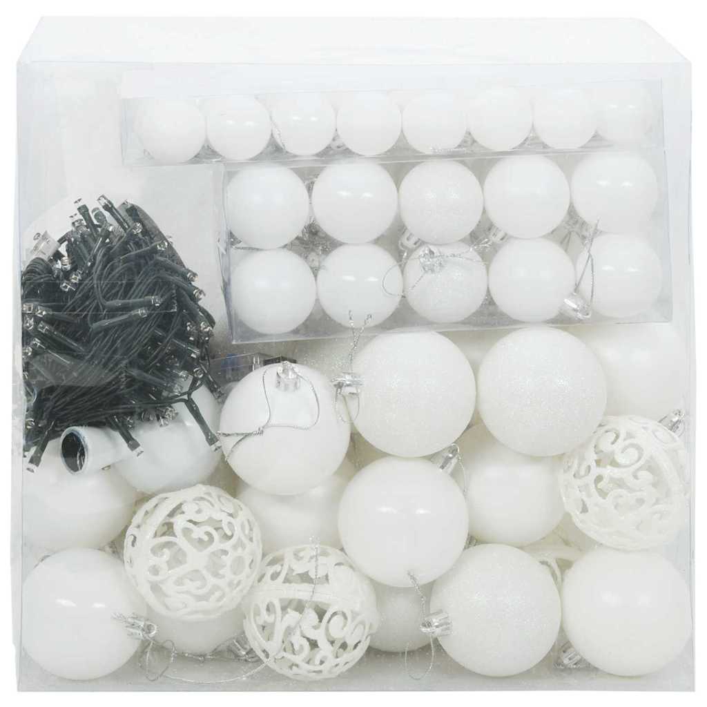 Julprydnad Set 120 st 300 LED-lampor Varmvit Ø 6 cm