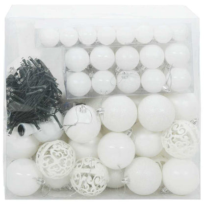 Julprydnad Set 120 st 300 LED-lampor Varmvit Ø 6 cm