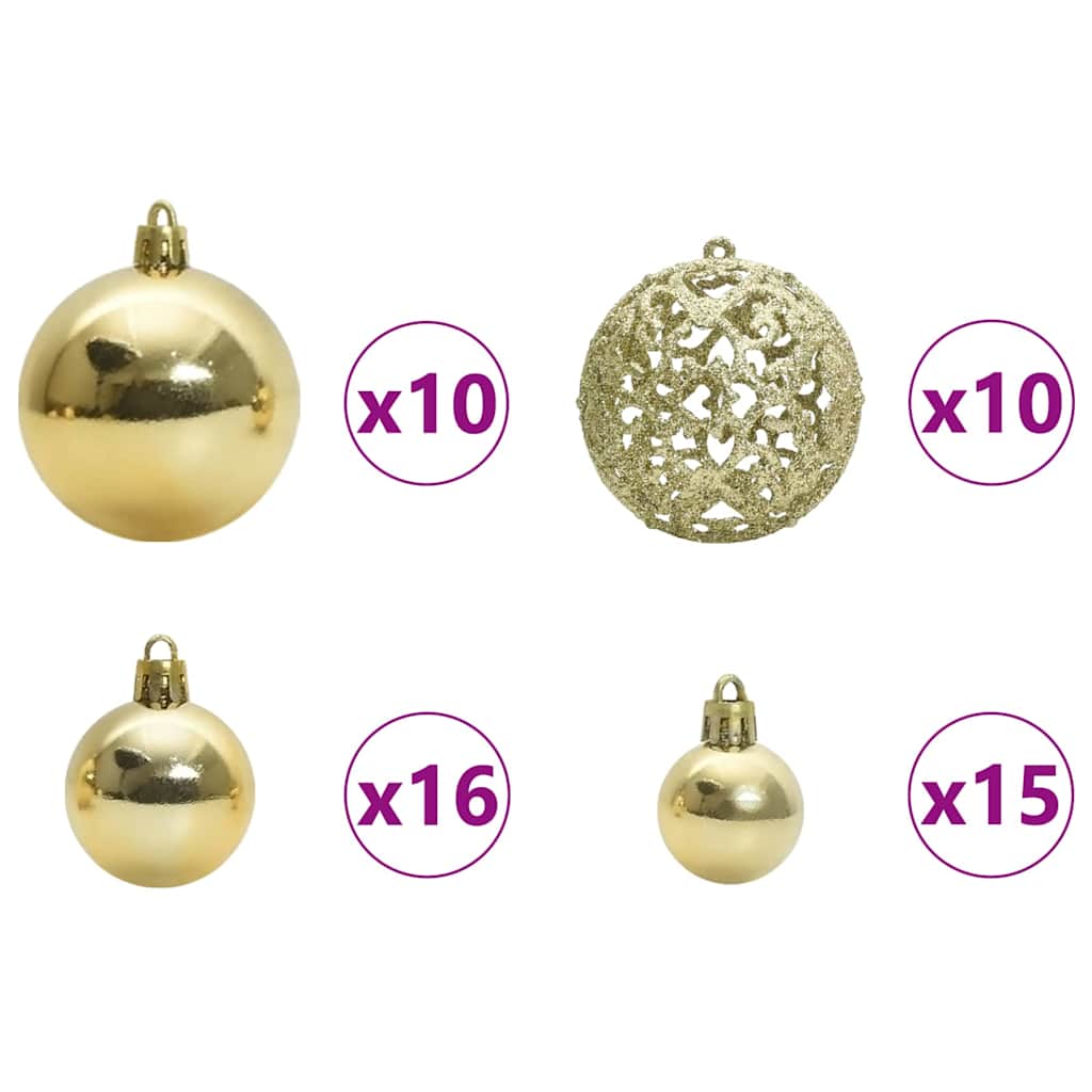 Julprydnad Set 120 st 300 LED-lampor Varmvit Ø 6 cm