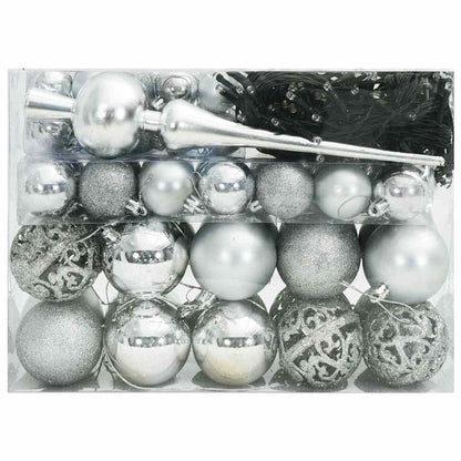 Julprydnad Set 61 st 150 LED-lampor Varmvit Ø 6 cm
