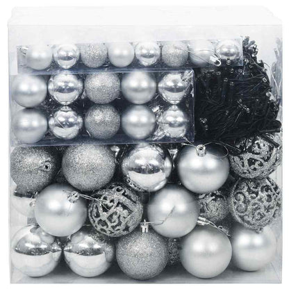 Julprydnad Set 120 st 300 LED-lampor Varmvit Ø 6 cm