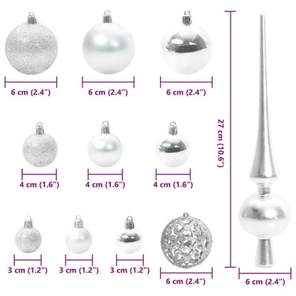 Julprydnad Set 120 st 300 LED-lampor Varmvit Ø 6 cm