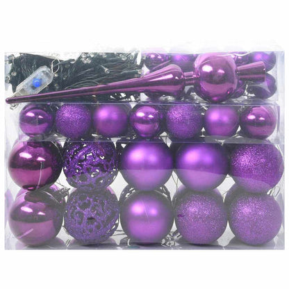 Julprydnad Set 61 st 150 LED-lampor Varmvit Ø 6 cm