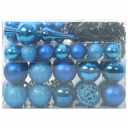 Julprydnad Set 61 st 150 LED-lampor Varmvit Ø 6 cm