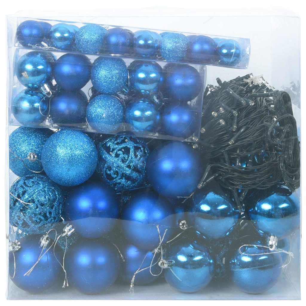 Julprydnad Set 120 st 300 LED-lampor Varmvit Ø 6 cm