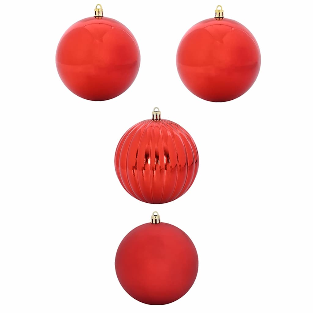 Julkula Set XXL 4 st Röd Ø 20 cm Plast