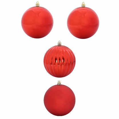 Julkula Set XXL 4 st Röd Ø 20 cm Plast