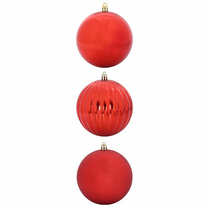 Julkula Set XXL 3 st Röd Ø 25 cm Plast