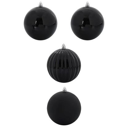 Julkula Set XXL 4 st Svart Ø 20 cm Plast