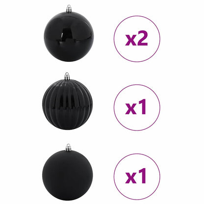 Julkula Set XXL 4 st Svart Ø 20 cm Plast