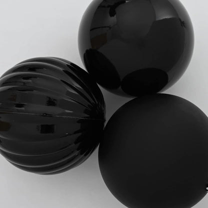Julkula Set XXL 3 st Svart Ø 25 cm Plast