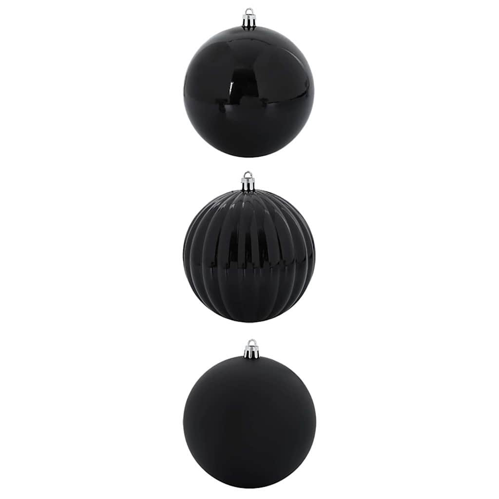 Julkula Set XXL 3 st Svart Ø 25 cm Plast