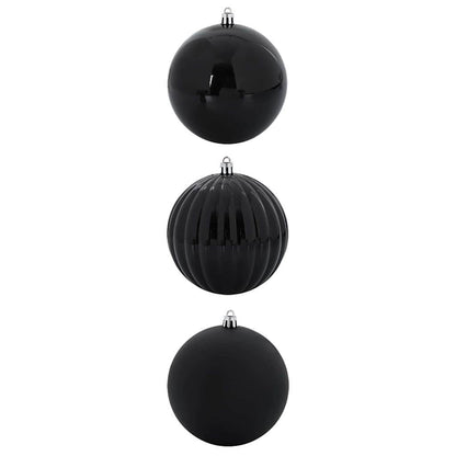 Julkula Set XXL 3 st Svart Ø 25 cm Plast