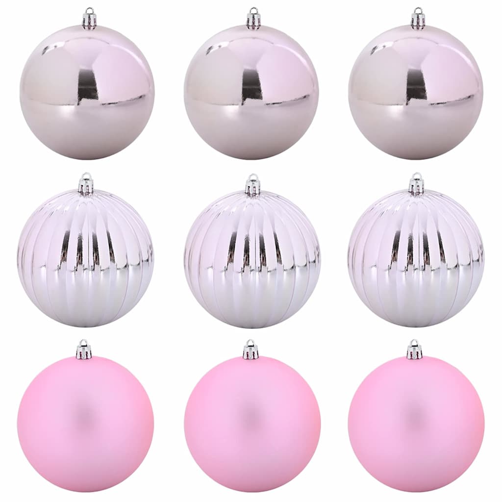 Julkulor Set XL 9 st Rosa Ø 15 cm Plast