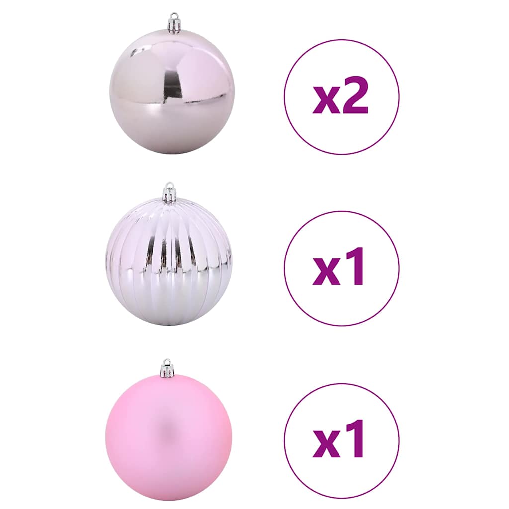 Julkula Set XXL 4 st Rosa Ø 20 cm Plast