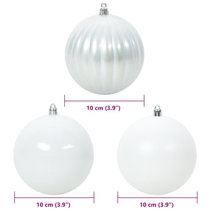 Julkulor Set XL 15 st Vit Ø 10 cm Plast