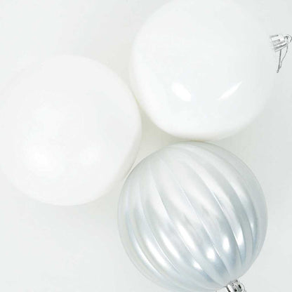 Julkulor Set XL 9 st Vit Ø 15 cm Plast
