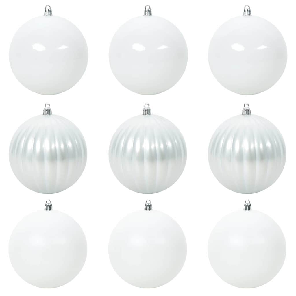 Julkulor Set XL 9 st Vit Ø 15 cm Plast