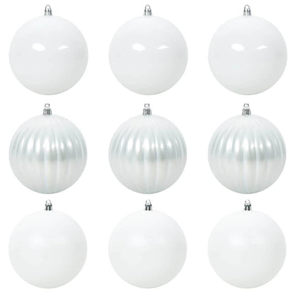 Julkulor Set XL 9 st Vit Ø 15 cm Plast