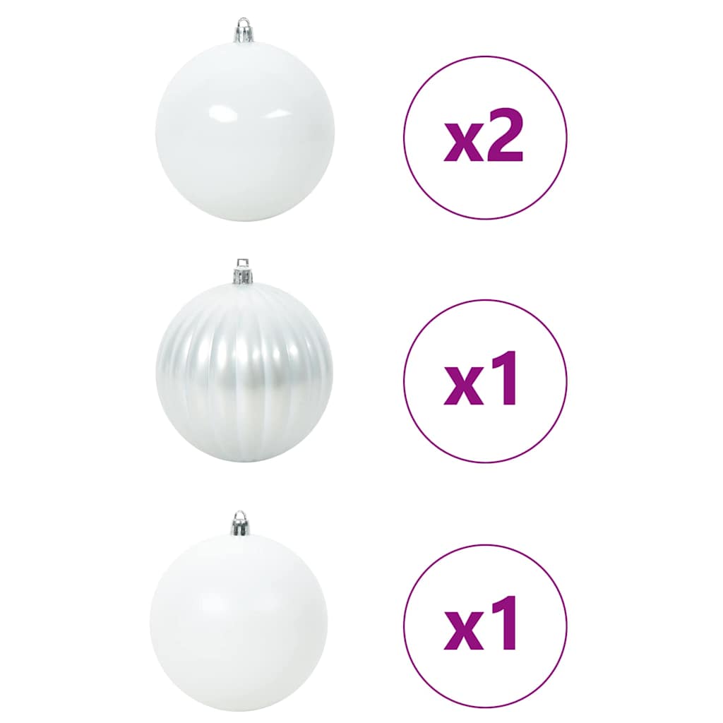 Julkula Set XXL 4 st Vit Ø 20 cm Plast