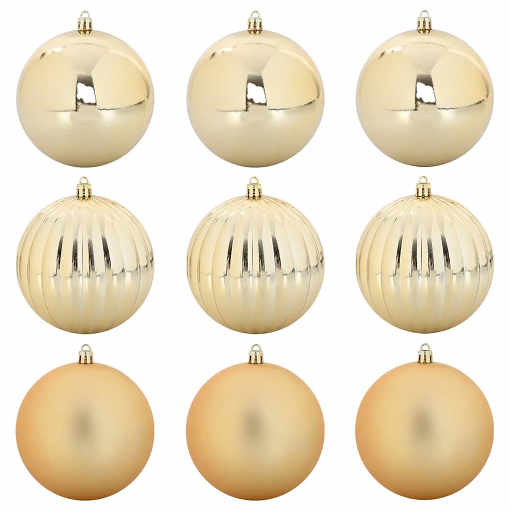 Julkulor Set XL 9 st Guld Ø 15 cm Plast