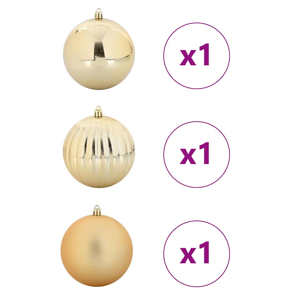 Julkula Set XXL 3 st Guld Ø 25 cm Plast
