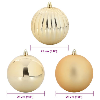 Julkula Set XXL 3 st Guld Ø 25 cm Plast