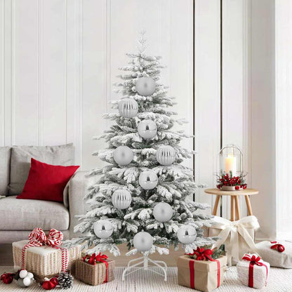Julkulor Set XL 9 st Silver Ø 15 cm Plast
