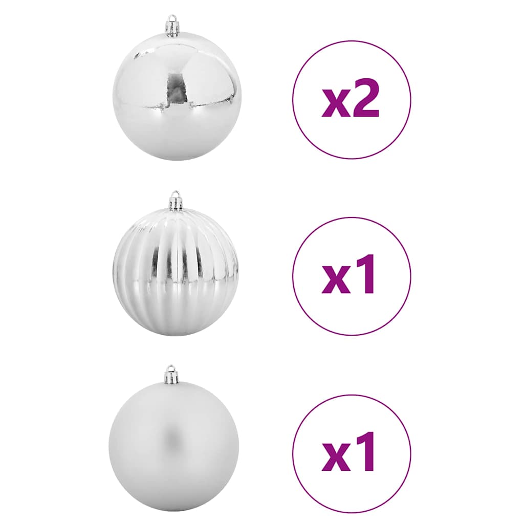 Julkula Set XXL 4 st Silver Ø 20 cm Plast