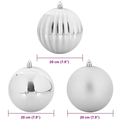 Julkula Set XXL 4 st Silver Ø 20 cm Plast
