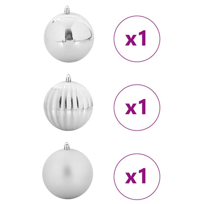 Julkula Set XXL 3 st Silver Ø 25 cm Plast