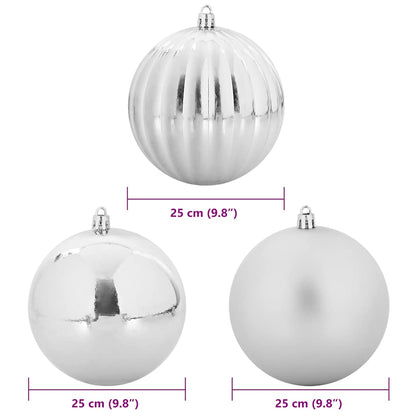 Julkula Set XXL 3 st Silver Ø 25 cm Plast