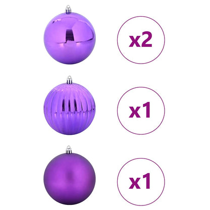 Julkula Set XXL 4 st Lila Ø 20 cm Plast