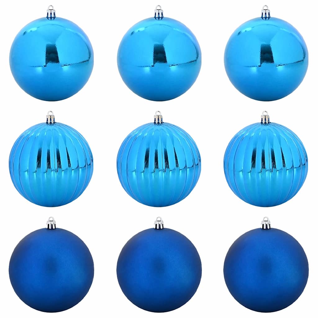 Julkulor Set XL 9 st Blå Ø 15 cm Plast