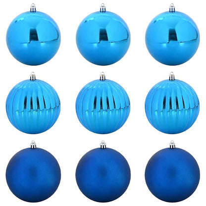 Julkulor Set XL 9 st Blå Ø 15 cm Plast