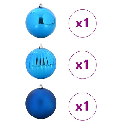 Julkula Set XXL 3 st Blå Ø 25 cm Plast