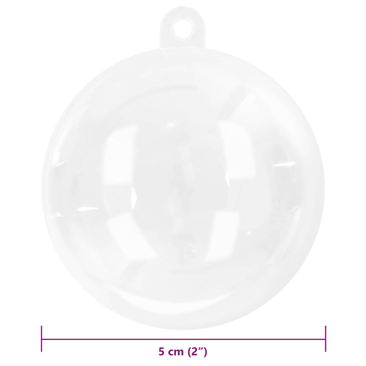 Julprydnad Set 50 st Transparent Ø 5 cm Plast