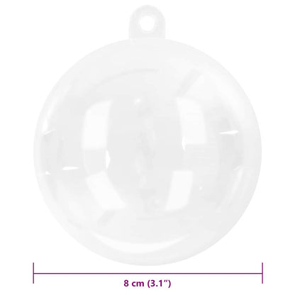 Julprydnad Set 25 st Transparent Ø 8 cm Plast