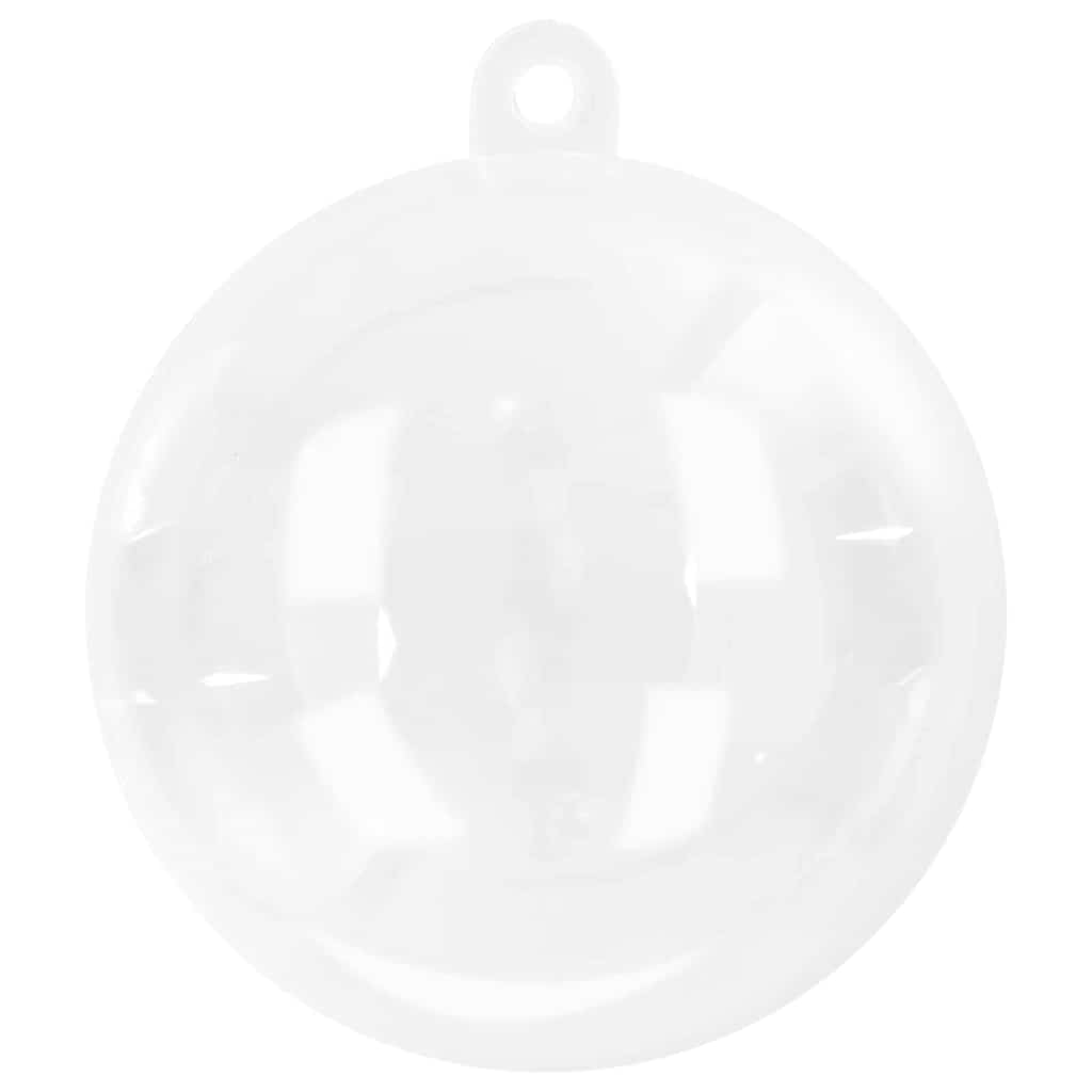 Julprydnad Set 25 st Transparent Ø 10 cm Plast
