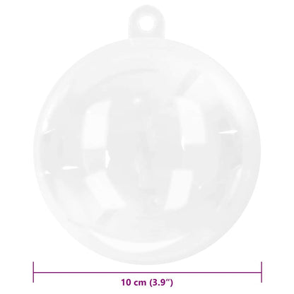 Julprydnad Set 25 st Transparent Ø 10 cm Plast