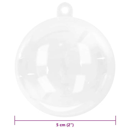 Julprydnad Set 200 st Transparent Ø 5 cm Plast