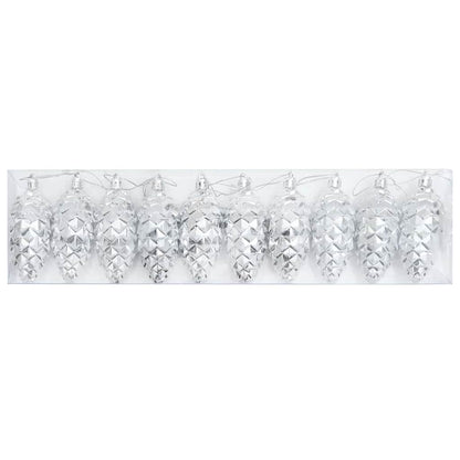 Julgran Kottboll 40 st Silver 4 x 9 cm Plast