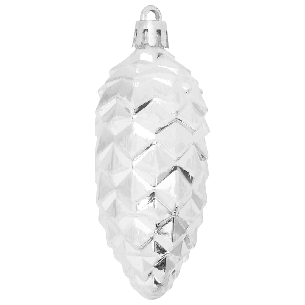 Julgran Kottboll 40 st Silver 4 x 9 cm Plast